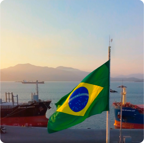 Imagem que mostra a bandeira do Brasil